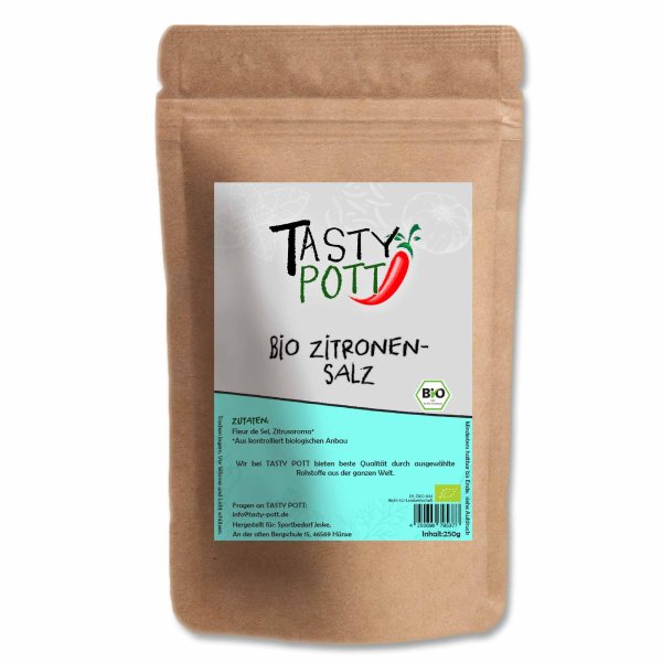 Tasty Pott Bio Zitronensalz Nachfüllbutel 250g