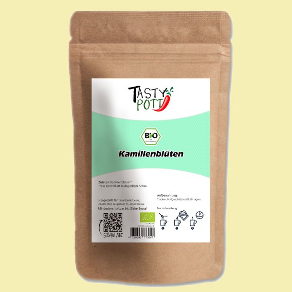 Tasty Pott Bio Kamillenblüten, getrocknet, ganz 250g