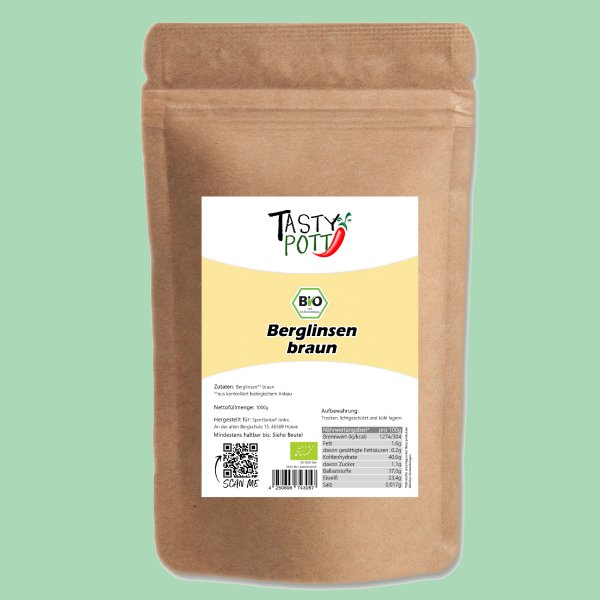 Tasty Pott Bio Berglinsen braun 1Kg