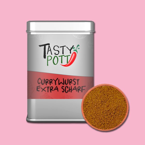 Tasty Pott Currywurst - extra scharf 70g Dose