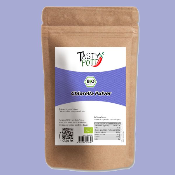 Tasty Pott Bio Chlorella Algen (PULVER) 250g