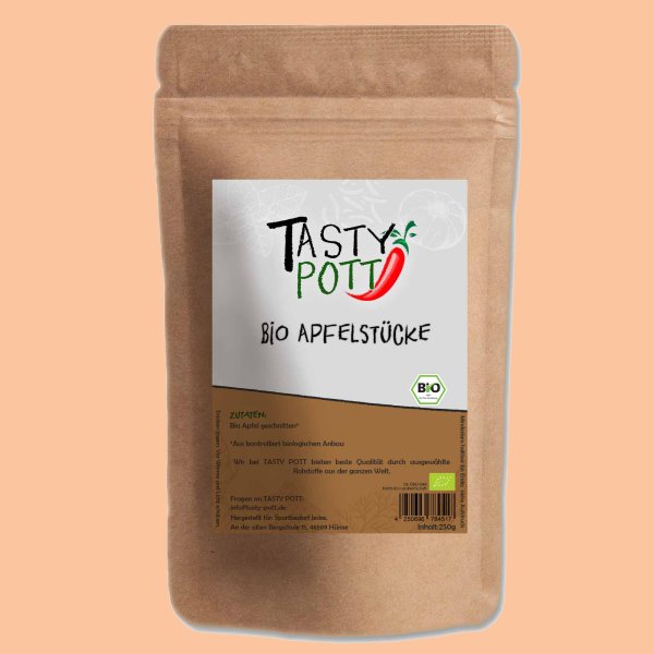 Tasty Pott Bio Apfelstücke (3mm) 250g Nachfüllbeutel
