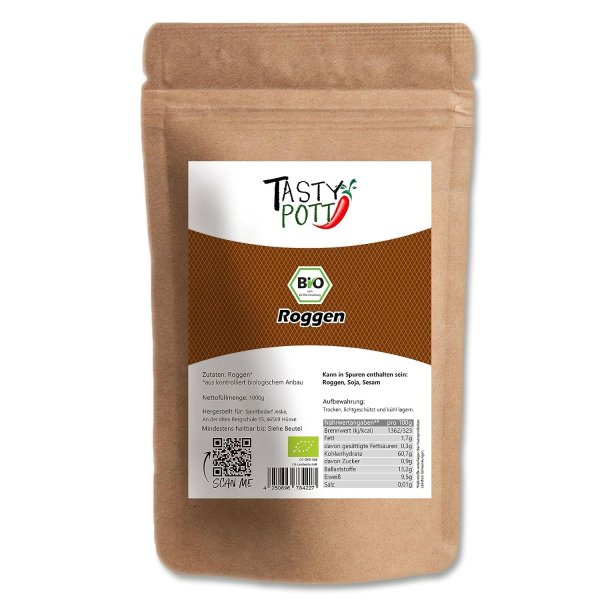 Tasty Pott Bio Roggen 1000g Beutel
